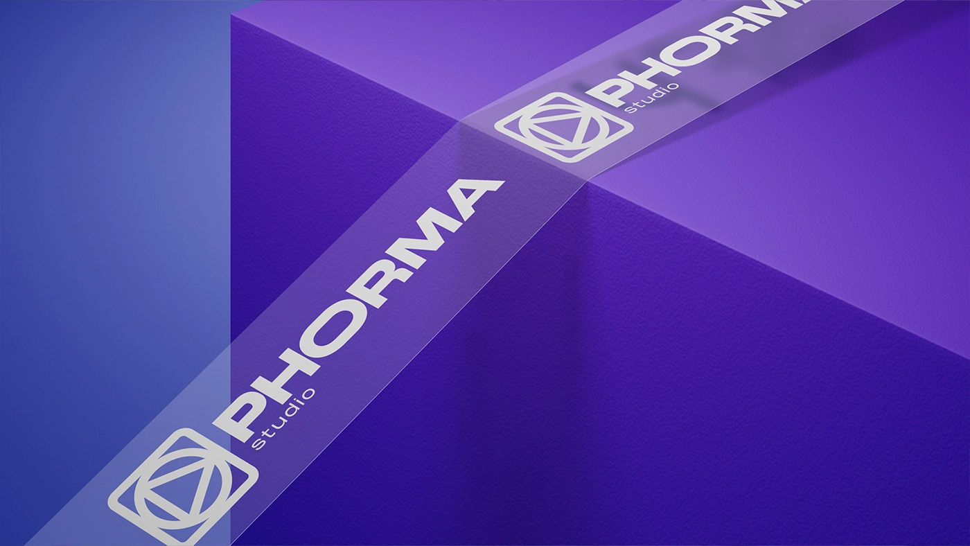 Aplicação visual da marca Phorma Studio